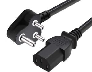 FEDUS 1 Meter Desktop PC Computer Power Cord, 2500 Watt IEC C13 Power Cable for Pc, 3 Pin Ac Wire Lead for SMPS Power Supply, Monitor, Printer, Electric Kettle, TV, All Gaming Computer