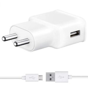Fast Quick Charger for Samsung Galaxy A6+ (2018) / A 6 Plus Charger Original Like Adapter | Adaptive Fast Charger | Android Mobile USB Charger with 1 Meter Micro USB Charging Data Cable (White)