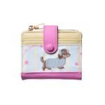 PALAY Wallet for Woman Girls Kawaii Embroidered Dog Multi Layer Card Holder