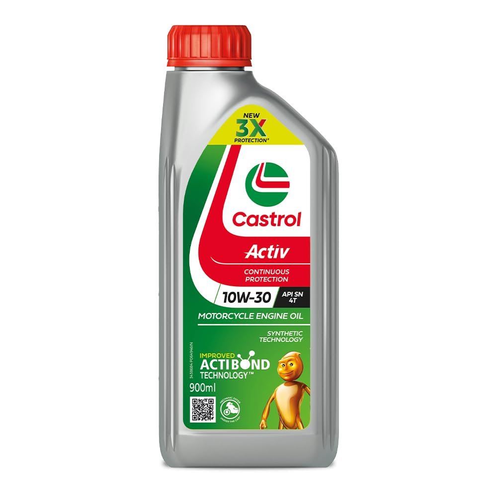 Castrol Activ 4T 10W-30 Engine Oil for Bikes 0.9L