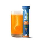 Fast&Up Reload (5 Litres) Low Sugar energy drink for Instant Hydration – 20 Effervescent Tablets with all 5 Essential Electrolytes + Added Vitamins – Certified Electrolytes Drink – Orange flavour