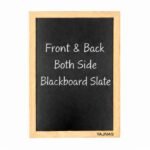 YAJNAS Black Board for Kids | Wood – Double Sided Blackboard Slate | Pre-Writing Toys | Educational Kids Toys | Heavy Duty Slate Chalk Boards with Frame 9×11 Inch (23×28 cm)