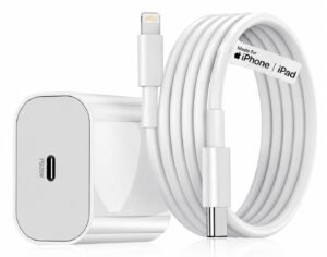 20W iPhone Compatible USB C to Lightning Fast Charger Adapter with Cable
