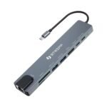 STRIFF 8-in-1 USB C Docking Station, 4K HDMI Adapter, 100Mbps Ethernet, USB 3.0 & USB 2.0 Ports, SD/microSD Card Reader, USB-C Data Transfer, PD Fast Charging Hub for MacBook, Laptop & PC