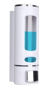 BATH GURU ABS Wall Mounted Soap Shampoo Conditioner Handwash Gel Liquid Soap Sanitizer Dispenser for Bathroom Basin Kitchen Sinks (400 Ml, White)