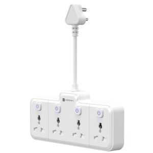 Portronics 2500W Power Plate Pro 4-in-1 Power Extender with 4 Universal Sockets, Individual Switches, 180° Flexible Cord, Child Safety Shutters, for Home, Office, Laptops, Mobiles & Appliances