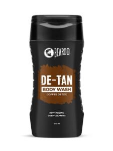 Beardo De-Tan Body Wash for Men, 200ml | Tan Removal and Caffeine Body Wash | Detan With Coffee & Aloe Extracts | For Body & Face | Refreshing Fragrance