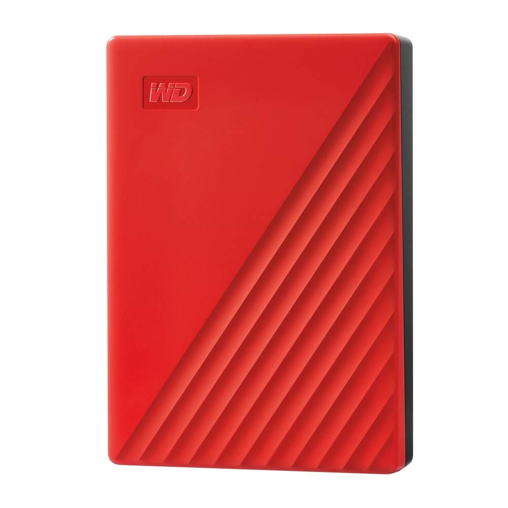 2TB My Passport® External HDD, Red USB 3.0 with Automatic Backup, 256 Bit AES Hardware Encryption,Password Protection,Compatible with Windows and Mac