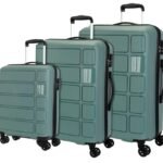 Kamiliant by American Tourister 3 Pc Harrier Edge 8W Set 56 Cm, 68 Cm & 78 Cm – Small, Medium & Large Polypropylene(PP) Hardside 8 Wheels Spinner Luggage Set/Trolley Bag Set (Slate Grey)