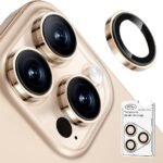 Ferilinso GARHIL Camera Lens Protector Compatible with iPhone 16Pro / 16 Pro Max, Desert Titanium, 9H+ Tempered Glass Camera Cover, HD Clear Lens Protection, Scratch Resistant, Case Friendly_1 Pack