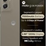 Motorola G06 Power (Pantone Laurel Oak, 4GB RAM, 64GB Storage) | 6.88″ 120Hz Display | 50MP Camera | Helio G81 Ultra Processor | 7000mAh Battery | Android 15