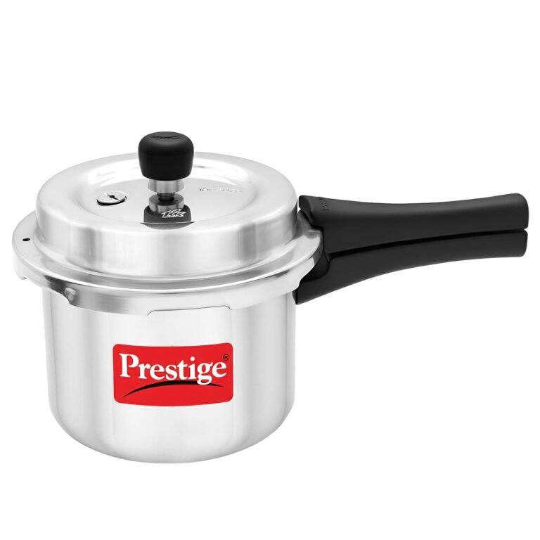 Prestige 3 Litre Aluminium Popular Svachh Outerlid Pressure Cooker|Deep Lid for spillage Control|Virgin Aluminium|Gas Compatible|Controlled Gasket Release System|5 years warranty|ISI Certified