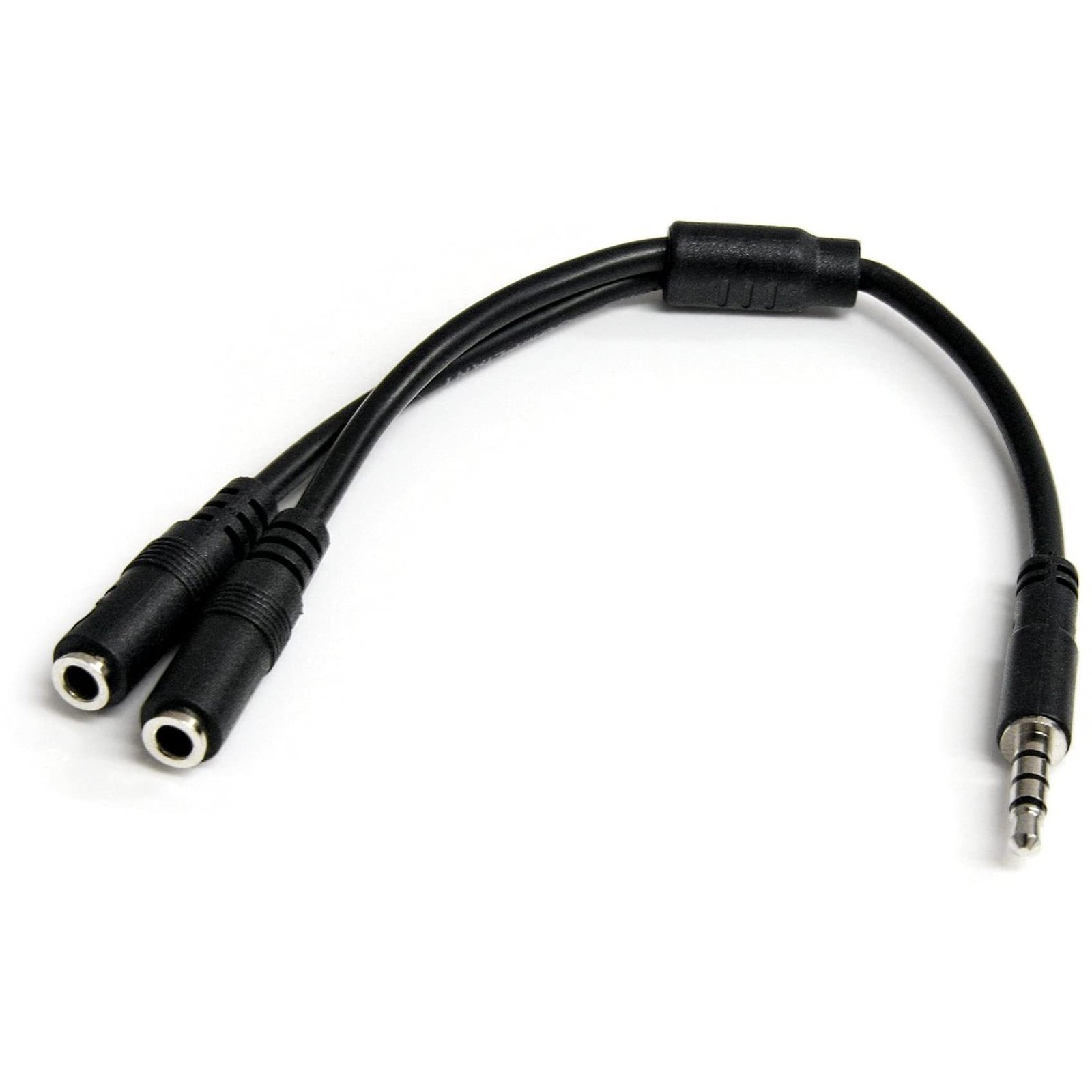 StarTech.com Headset Adapter for Headsets with Separate Headphone/Microphone Plugs – 3.5mm 4 Position to 2X 3 Position 3.5mm M/F