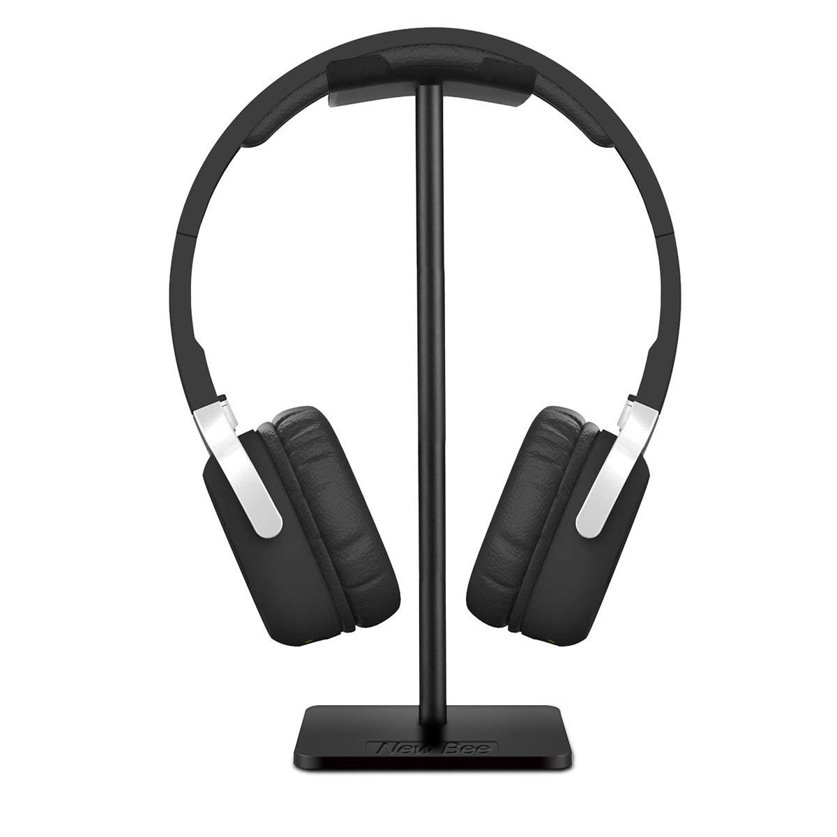 New Bee Headphone Stand Universal Aluminum Headphone Holder Headset Showing Display Stand Hanger for Bests for Sony for All Headphones Size (Black)