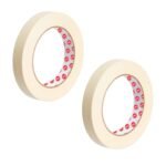 AIPL Masking Tape – 20 Meter Length 12MM / 0.5″ – 2 Rolls Per Pack – Easy Tear Tape Best for Carpenter Labelling Painting and leaves no residue after a peel.