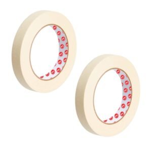 AIPL Masking Tape – 20 Meter Length 12MM / 0.5″ – 2 Rolls Per Pack – Easy Tear Tape Best for Carpenter Labelling Painting and leaves no residue after a peel.