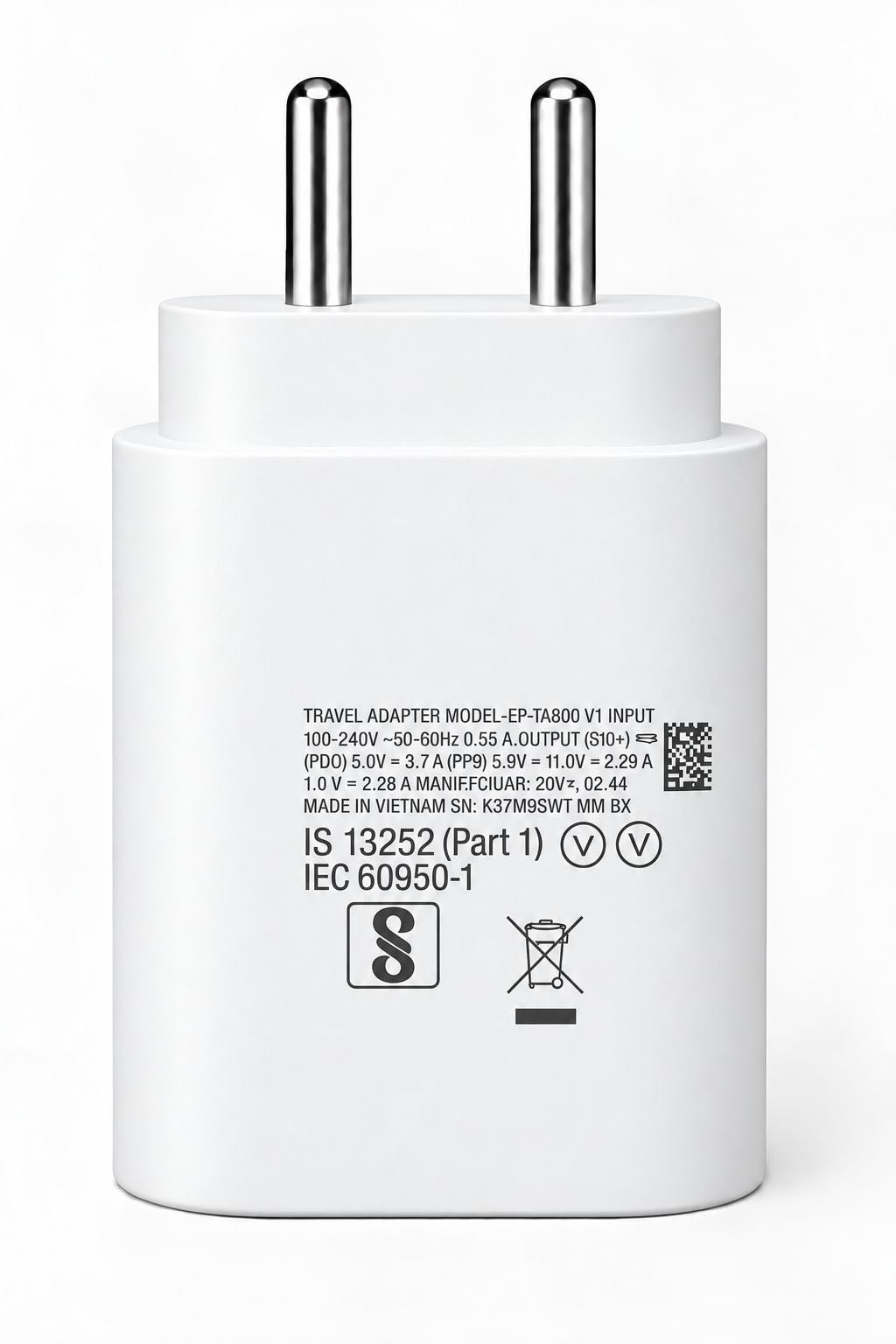 Samsung 25W C-Type PD Super-Fast Charging Adapter for Galaxy S26 FE|A57|A55|A16|A36| A56|A06|M07|M47|M36|M35|M16|M06|M07|M17|M05|M56|F70e|F70 Pro|F36|F06| 25watt USB C Fast Adaptor Charge, White