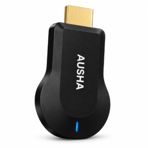 AUSHA ® 4K Wireless WiFi HDMI Display Dongle Screen Mirroring Receiver Dongle from Mobile/Tablet to TV/Projector Receiver Adapter Compatible with Android, Mac iOS, Windows