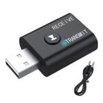 Mabron Bluetooth 5.0 Audio Transmitter for TV, PC, MP3, MP4, DVD Player & Car Audio System, USB Powered 3.5mm AUX Wireless Audio Adapter for Bluetooth Headphones & Speakers