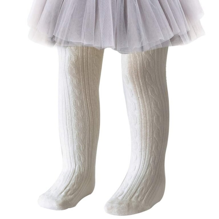Baby Toddler Girls Tights Seamless Cable Knit Cotton Leggings Pants Stockings for Infant Baby Girl