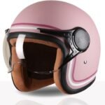 TVS MissFit Women’s Open Face Helmet | Lightweight Shell | Pastel Colors Designed Exclusively for Women | Extreme Comfort Fit for Girls | Clear Visor | DOT & ISI Certified