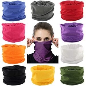 Paisley Headband Bandanas Magic Headwrap Elastic Seamless Neck Gaiter Balaclava UV Resistence Sport Headwear for Yoga Hiking Riding(12PCS)