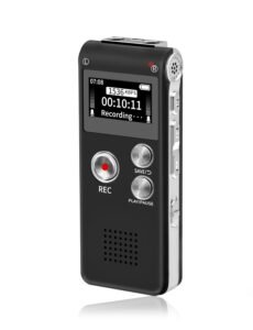 16GB Digital Voice Recorder (Dictaphone),Rechargeable USB and 30 Hours Recording, Digital Audio and MP3 Player,for to use Meetings/interviews/lectures/Class(Black)