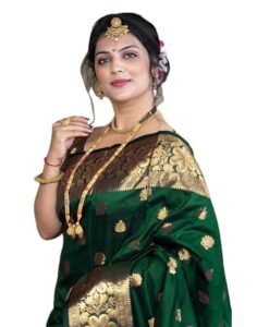 C J Enterprise Women’s Pure Soft Silk Saree With Blouse Piece For Wedding