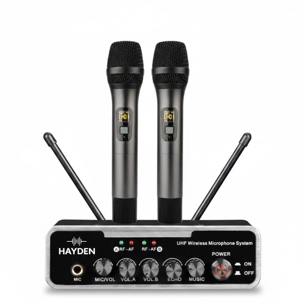 Hayden HY-X7 Echo Mic Dynamic Wireless Karaoke Microphone System