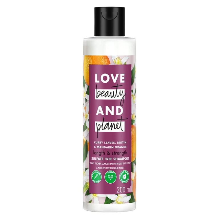 Love Beauty & Planet Curry Leaves| Biotin & Mandarin Paraben & Sulfate Free Shampoo for Long & Strong Hair| 200ml
