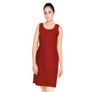 Women’s Cotton Long Camisole for Kurti/Suit Slip/Long Inner/Samij for Women Sameej/Knee Length Inner Wear/Sameez/Kurti Slip/Round Neck/Invisible