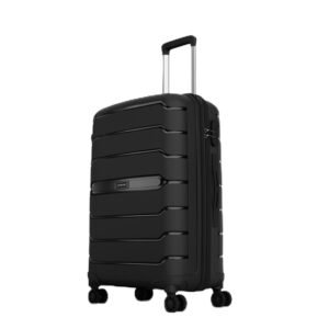 Aristocrat Liberty 8-Wheel Medium Size Hard Case Trolley Bag, Jet Black
