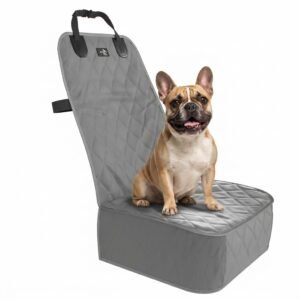 Active Pets Dog Car Seat Cover, Waterproof Front Seat Protector for SUV Truck Sedan, Pet Safety Travel Comfort System with Universal Fit (Grey)