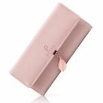 PALAY Wallet for Woman PU Leather Long with Leaf Pendant, RFID Blocking