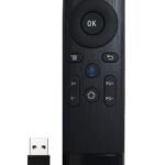 Remote Control for Android Tv Box Mini Pc Internet Tv Box Smart Tv Projector HTPC Gyroscope Air Fly Mouse with IR Learning with 2.4 Ghz Wireless Connection, Voice Air Mouse Remote Q5