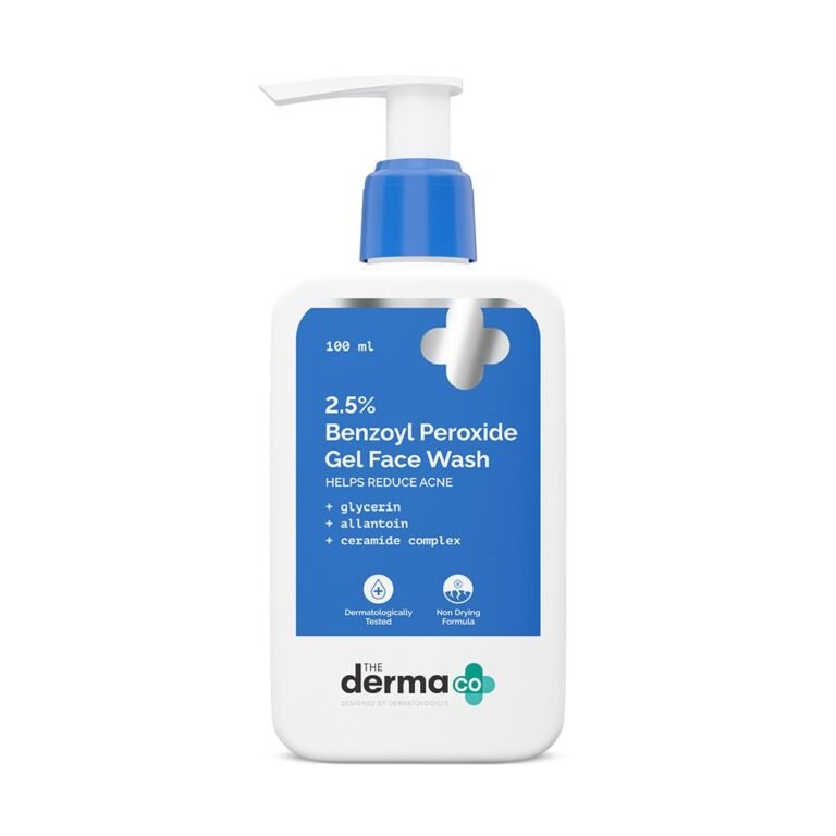 The Derma Co. 2.5% Benzoyl Peroxide Gel Face Wash| With Ceramide Complex & Glycerin | Treats and Prevents Pimples & Acne | Kills 99.9% of Acne Causing Bacteria | Non-Drying Formula | Sulphate Free | Gently Cleanses | For Oily & Acne Prone Skin | For Men & Women |100 ml