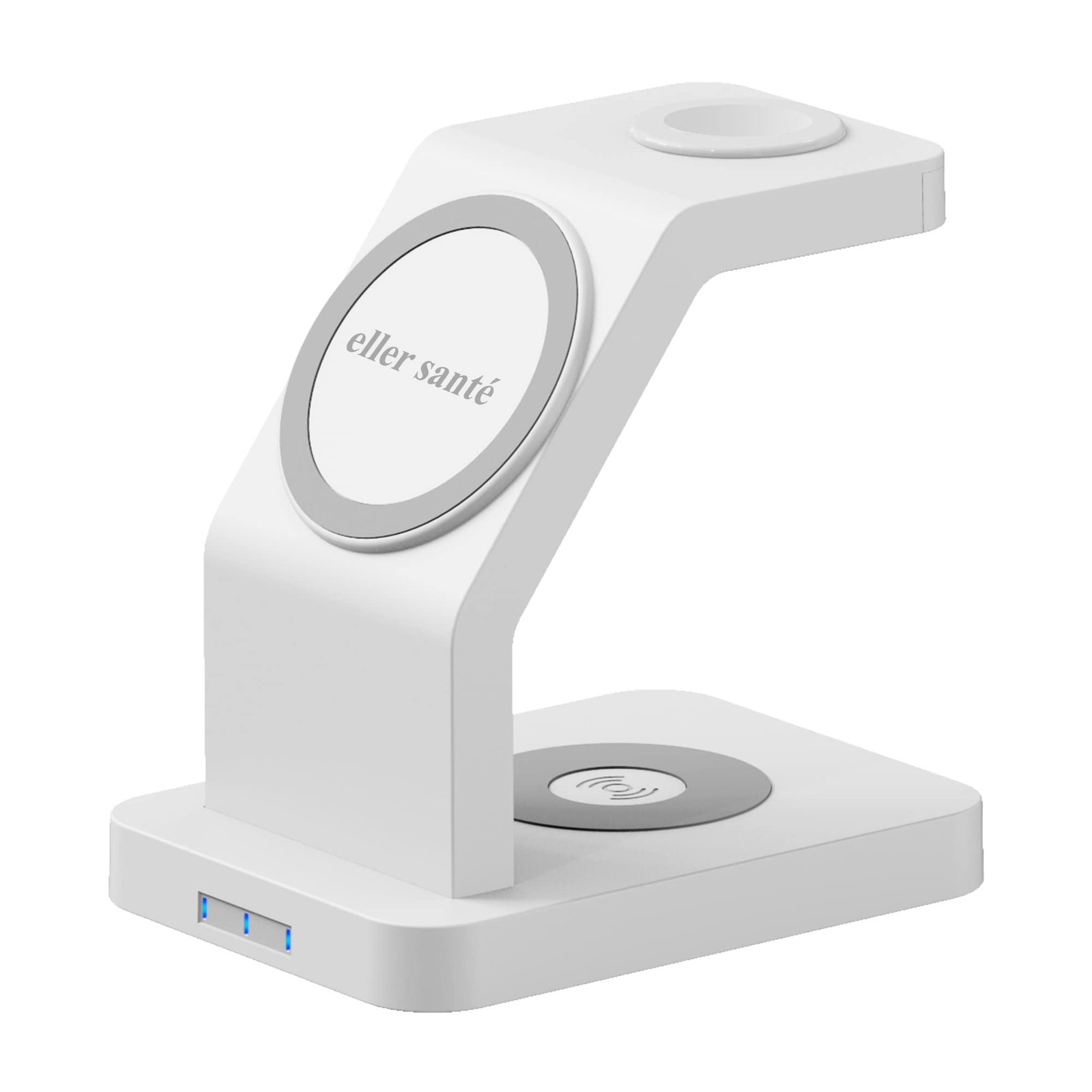 eller santé® 23w Magnetic MagSafe Charger 3in1 Wireless Charger for iPhone 17/17 Air /17 Pro/17 Pro Max, 16/16 Plus/16 Pro/16 Pro Max, 15/14/13/12 Series Fast Charging Adaptor- White