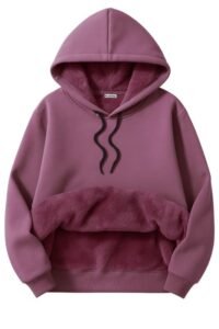 BLACKSTEP Women’s Fleece Sherpa Hoodie, Winter Warm Pullover Sweatshirt, Soft Fur Lined, Casual Hooded Sweatshirt, Cozy & Stylish Outerwear