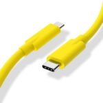 USB C to USB C 3.1 Gen 2 Cable with 100W PD,10Gbps Data Transfer 5A Fast Charging Type C to C Cord Compatible with Smartphone, Tablet, Laptop – Yellow, 3.3Ft