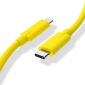 USB C to USB C 3.1 Gen 2 Cable with 100W PD,10Gbps Data Transfer 5A Fast Charging Type C to C Cord Compatible with Smartphone, Tablet, Laptop – Yellow, 3.3Ft