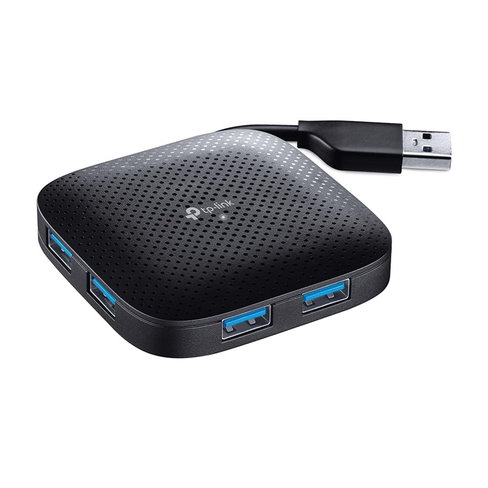 TP-Link UH400 USB 3.0 4-Port Portable Data Hub for Mac, iMac, MacBook Pro Air, Ultrabooks, Tablet, Laptop and Any PC, Windows, Mac OS X and Linux Systems- Black