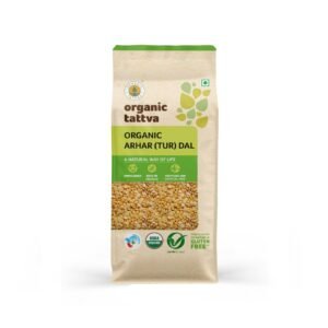 Organic Tattva Arhar Dal 1 Kg | Unpolished Organic Toor Dal, Chemical Free, Nutritious & Rich in Taste