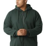 Wear Your Opinion Men’s Plus Size Fleece Zipper Hoodie Jacket