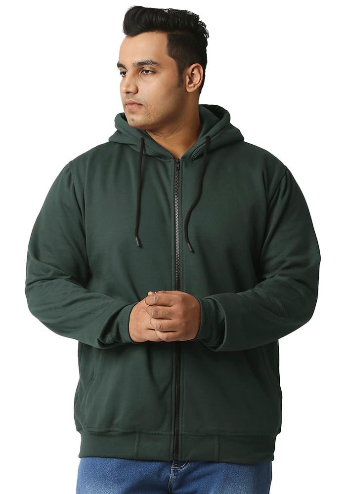Wear Your Opinion Men’s Plus Size Fleece Zipper Hoodie Jacket
