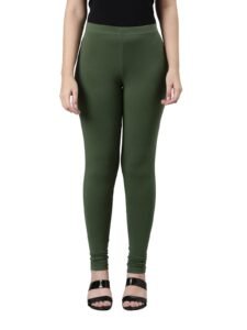 GO COLORS Soft Cotton Stretch Ankle Length Leggings for Women | Breathable