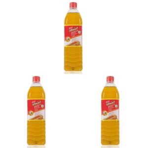 KLF Nirmal Tilnad Gingelly Til Edible Oil, 1L (Pack of 3)