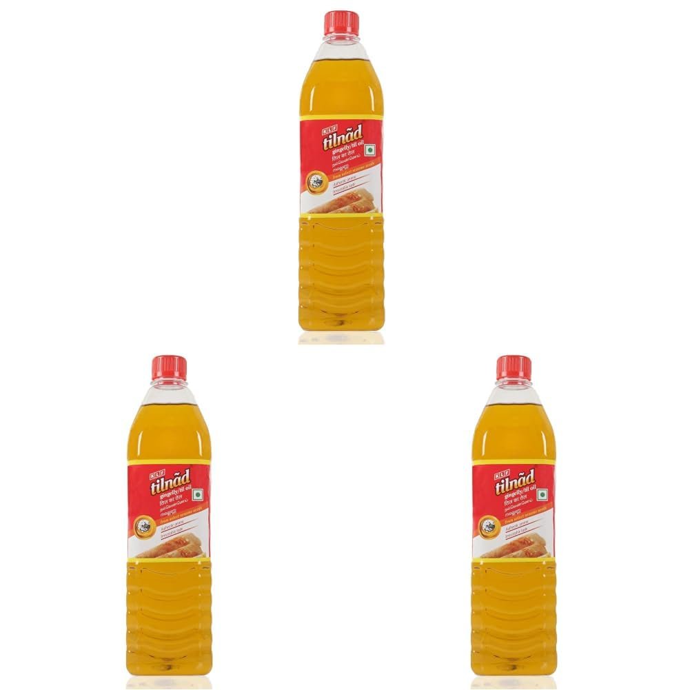 KLF Nirmal Tilnad Gingelly Til Edible Oil, 1L (Pack of 3)