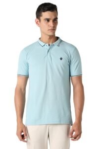 Van Heusen Men’s Cotton Solid Regular Fit Collar Polo T-Shirt