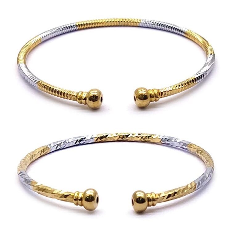 YouBella Jewellery for Women Silver and Gold Adjustable Bracelet Combo of Two for Girls and Women