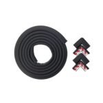 BabySafeHouse 6.5ft Pre-Taped Edge Guard & 4 Corner Protector, Black